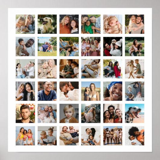 Maak Je Eigen 36 Foto Collage Poster (Voorkant)