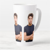 Maak je Eigen 3 Foto Aangepaste Afbeelding Latte Mok (Rechterhoek)