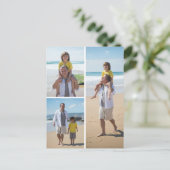 Maak Je Eigen 3 Foto Collage Ansichtkaart Briefkaart (Staand voorkant)