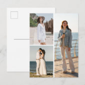 Maak Je Eigen 3 Foto Collage Briefkaart (Voorkant / Achterkant)