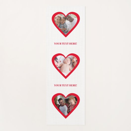 Maak Je Eigen 3 Foto Collage En Tekst Yoga Mat (Voorkant)