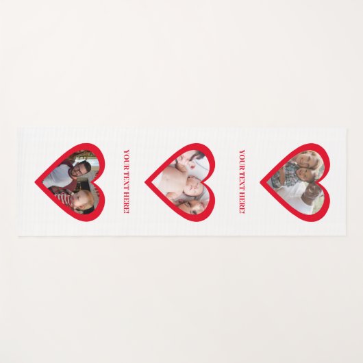 Maak Je Eigen 3 Foto Collage En Tekst Yoga Mat (Voorkant (horizontaal))