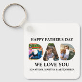 Maak je eigen 3 foto collage Gefeliciteerd Papa Sleutelhanger (Voorkant)