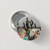 Maak Je Eigen 3 Foto Collage Ronde Button 3,2 Cm (Voorkant /achterkant)