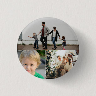 Maak Je Eigen 3 Foto Collage Ronde Button 3,2 Cm