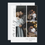 Maak je eigen 3-foto-collage-uitgave feestdagenkaart<br><div class="desc">Foto-collage-uitkaarten zijn de beste manier om je favoriete foto's van je familie, vrienden en geliefden te laten zien. Wens je familie en vrienden met deze kerstkaart met drie foto's, inclusief handtekening van de familie en jaar. Personaliseer deze template door je favoriete foto's toe te voegen om enkele van je dierbaarste...</div>