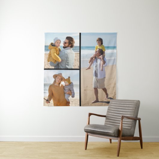 Maak Je Eigen 3 Foto Collage Wandkleed (In situ)