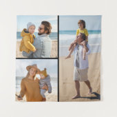 Maak Je Eigen 3 Foto Collage Wandkleed (Voorkant)