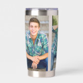 Maak Je Eigen 3 Foto Geïsoleerde Drinkbeker (Voorkant)