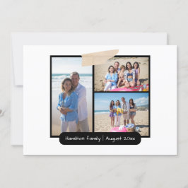 Maak je eigen 3 fotocollage gepersonaliseerde Kaar Kaart