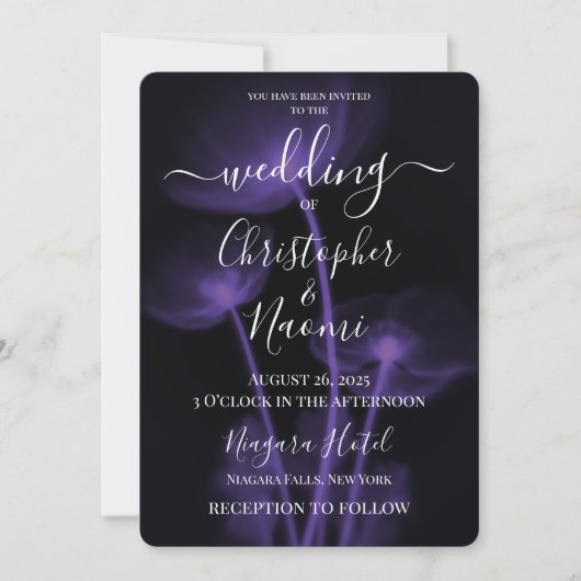 Maak je eigen - 3 Röntgenbloemen Bruiloft Kaart (Voorkant)