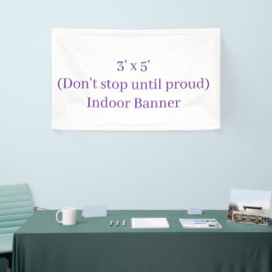 Maak je eigen 3' x 5' binnenbanner spandoek