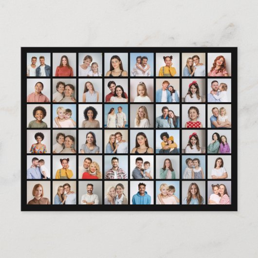 Maak Je Eigen 48 Foto Collage Briefkaart (Voorkant)