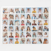 Maak Je Eigen 48 Foto Collage Fleece Deken (Voorkant (Horizontaal))