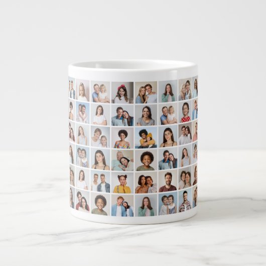 Maak Je Eigen 48 Foto Collage Grote Koffiekop (Voorkant)