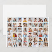 Maak Je Eigen 48 Foto Collage  Notitiekaartje (Voorkant / Achterkant)