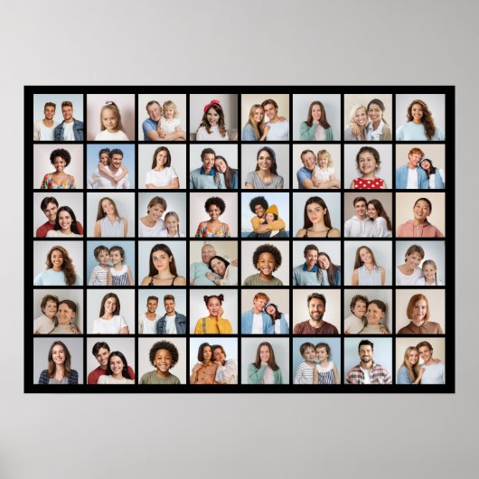 Maak Je Eigen 48 Foto Collage Poster (Voorkant)