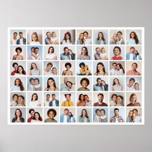 Maak Je Eigen 48 Foto Collage Poster (Voorkant)