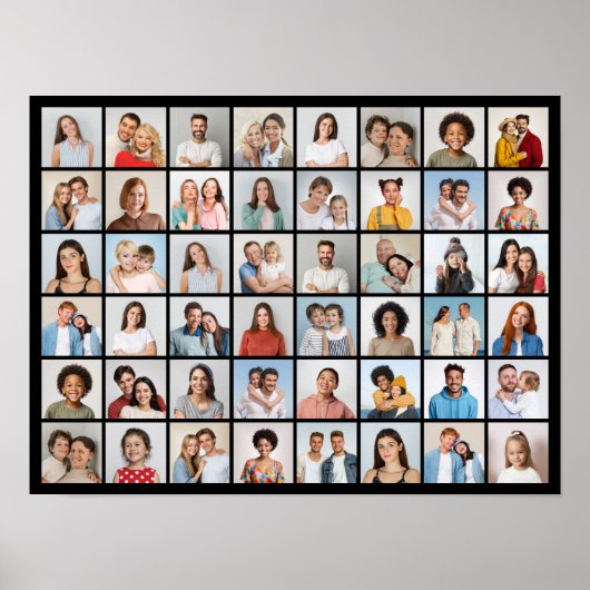Maak Je Eigen 48 Foto Collage Poster (Voorkant)