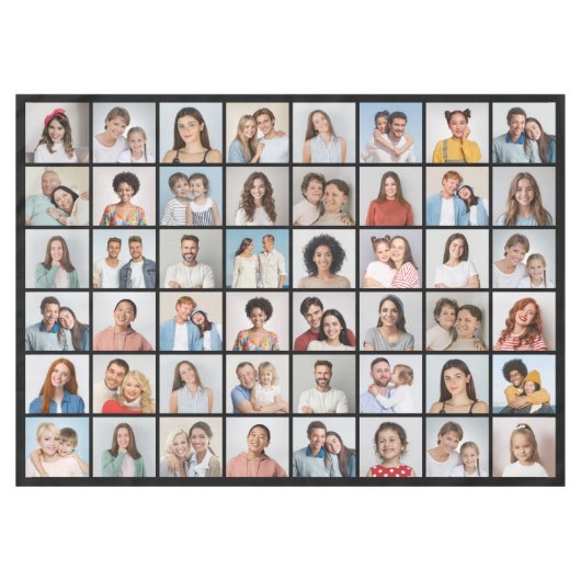 Maak Je Eigen 48 Foto Collage Tafelkleed (Voorkant (Horizontaal))