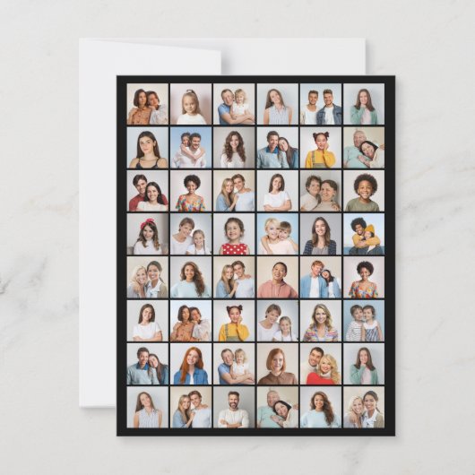 Maak Je Eigen 48 Foto Collage Wenskaart (Voorkant)