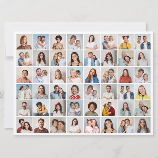 Maak Je Eigen 48 Foto Collage Wenskaart Kaart (Voorkant)