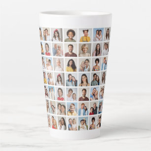 Maak je eigen 49 foto collage latte mok