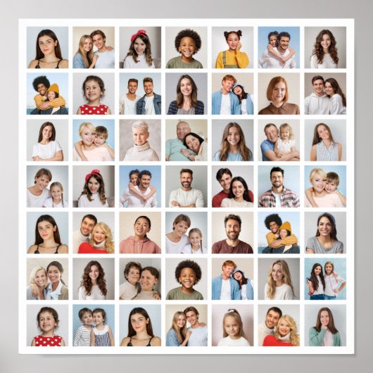 Maak je eigen 49 foto collage poster (Voorkant)
