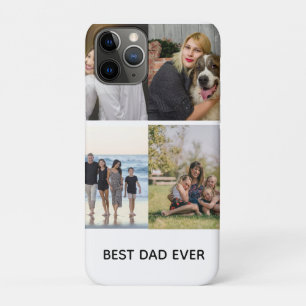 Maak Je Eigen 4 Foto Collage Beste Papa Ooit Case-Mate iPhone Case