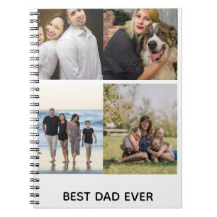 Maak Je Eigen 4 Foto Collage Beste Papa Ooit Notitieboek