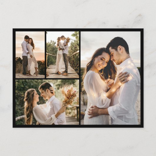 Maak Je Eigen 4 Foto Collage Briefkaart (Voorkant)