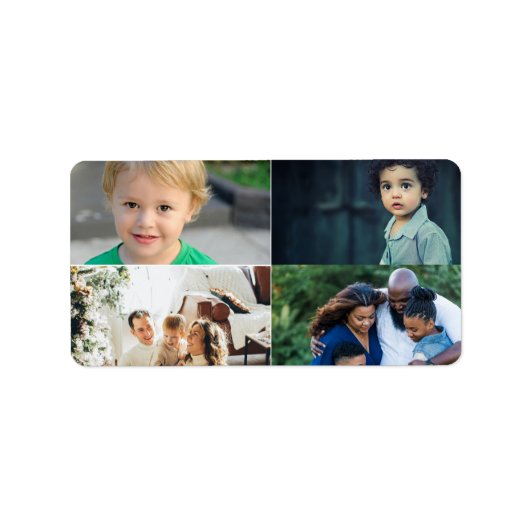 Maak je eigen 4 foto collage etiket (Voorkant)