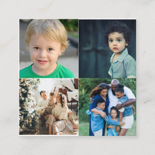 Maak je eigen 4 foto collage informatiekaartje (Voorkant)