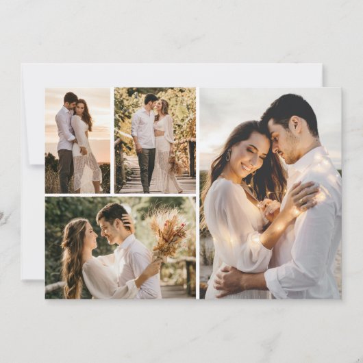 Maak Je Eigen 4 Foto Collage Kaart (Voorkant)