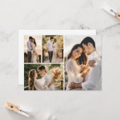 Maak Je Eigen 4 Foto Collage Kaart (Voorkant / Achterkant in situ)
