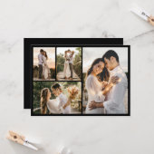 Maak Je Eigen 4 Foto Collage Kaart (Voorkant / Achterkant in situ)