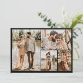 Maak Je Eigen 4 Foto Collage Kaart (Staand voorkant)