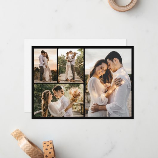 Maak je eigen 4 foto collage notitiekaartje (Voorkant / Achterkant in situ)