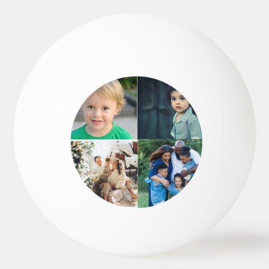 Maak je eigen 4 foto collage pingpongbal (Voorkant)