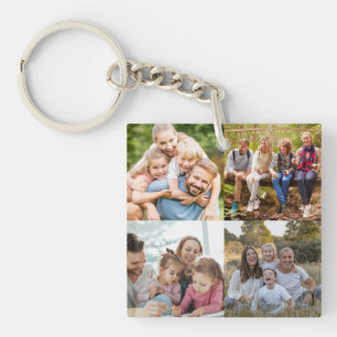 Maak je eigen 4 foto collage  sleutelhanger