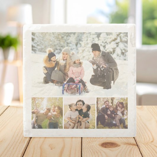 Maak Je Eigen 4 Foto Collage Stenen Onderzetter
