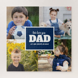 Maak je eigen 4 foto We houden van je Papa Legpuzzel