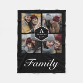 Maak Je Eigen 4 Foto's Familie Fotocollage Fleece Deken (Voorkant)