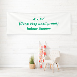 Maak je eigen 4' x 12' binnen spandoek