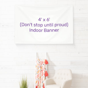 Maak je eigen 4' x 6' binnenbanner spandoek