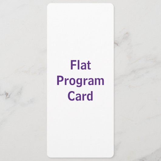 Maak je eigen 4" x 9,25" afgeronde platte programm programmakaart (Voorkant)
