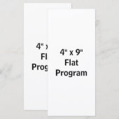 Maak je eigen 4" x 9" vlak programma programmakaart (Voorkant / Achterkant)