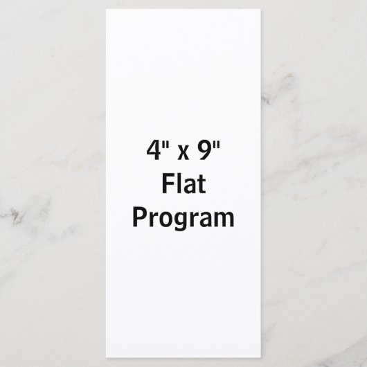 Maak je eigen 4" x 9" vlak programma programmakaart (Voorkant)