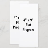 Maak je eigen 4" x 9" vlak programma programmakaart (Voorkant / Achterkant)