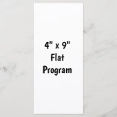 Maak je eigen 4" x 9" vlak programma programmakaart (Voorkant)